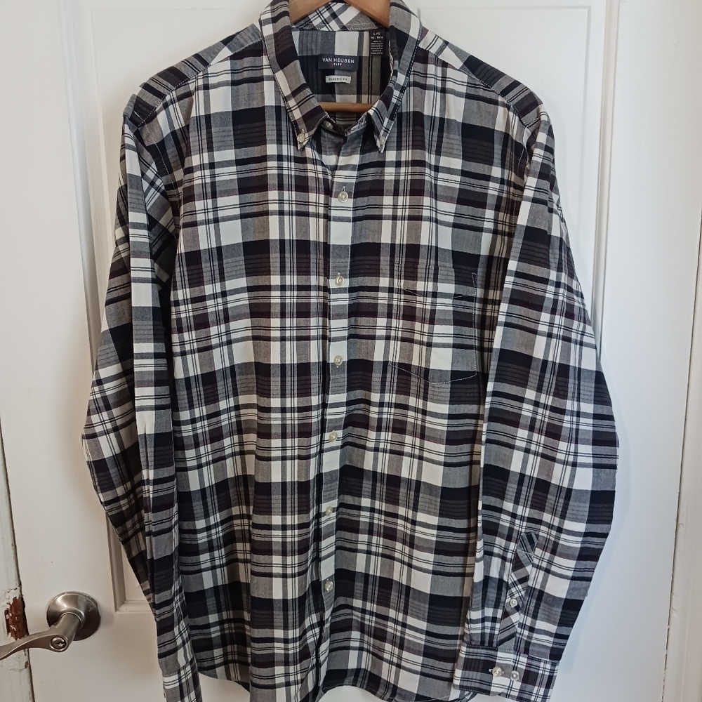 Van Heusen Flex clasic fit men's long sleeve shirt multicolor size L/G 16- 16.5